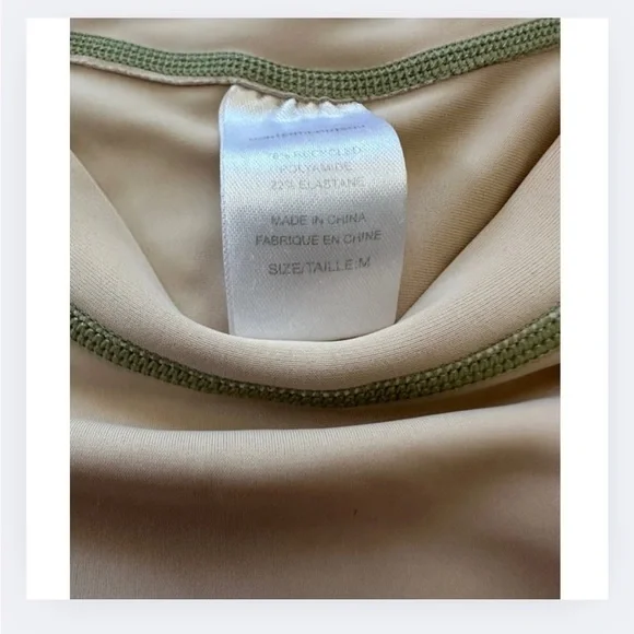 Seaesta Surf Rashguard – Sand w/ Sage Stitching | Size 6 | UPF 50+ - Picture 3 of 3